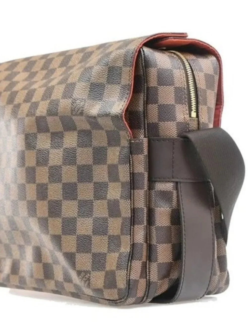 LOUIS VUITTON Naviglio Shoulder Bag Damier Ebene Leather Brown N45255 15YH939